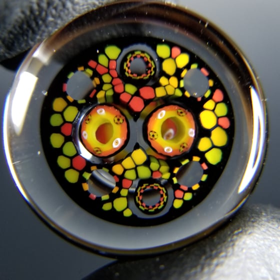 Image of 25mm Low Profile Rasta Wormhole Slurper Cap with Rasta Eye post 