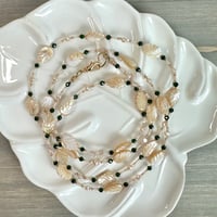 Image 1 of Mother of Pearl Palm Leaves Necklace