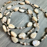 Image 3 of Mother of Pearl Palm Leaves Necklace