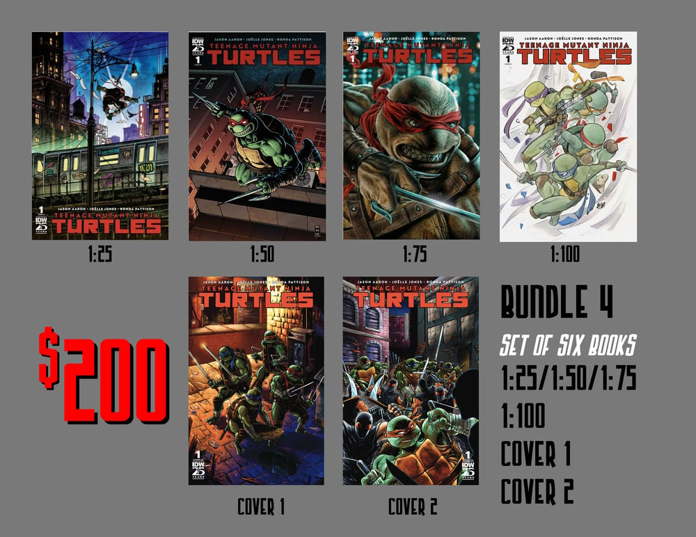 TEENAGE MUTANT NINJA TURTLES #1 RATIO COVER BUNDLES