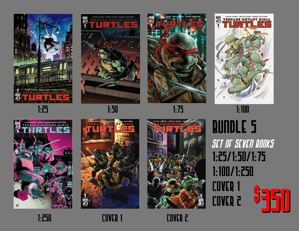 TEENAGE MUTANT NINJA TURTLES #1 RATIO COVER BUNDLES