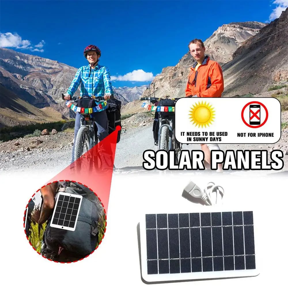 Portable 5V 2W Solar Panel with USB Charger - Ideal for Power Banks, Phones, Camping, and Home Use