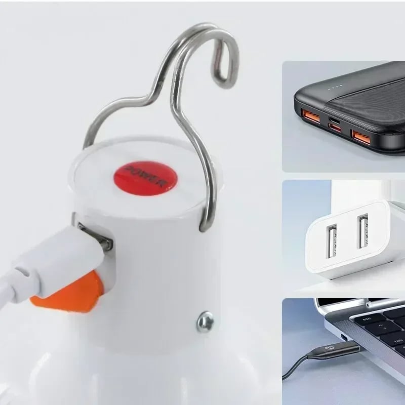 60W Emergency Light - USB Rechargeable LED Lantern for Outdoor Camping, Hiking, and Sports