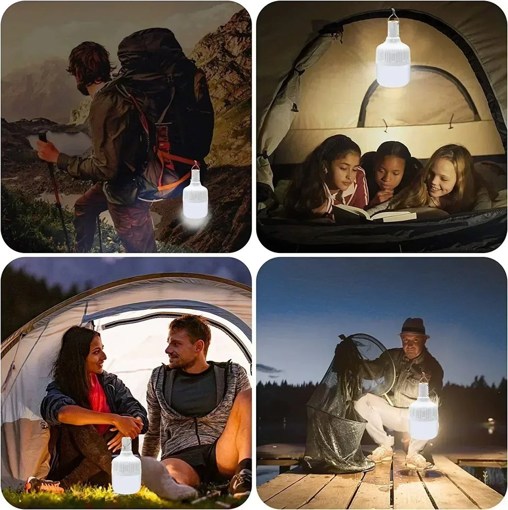 60W Emergency Light - USB Rechargeable LED Lantern for Outdoor Camping, Hiking, and Sports