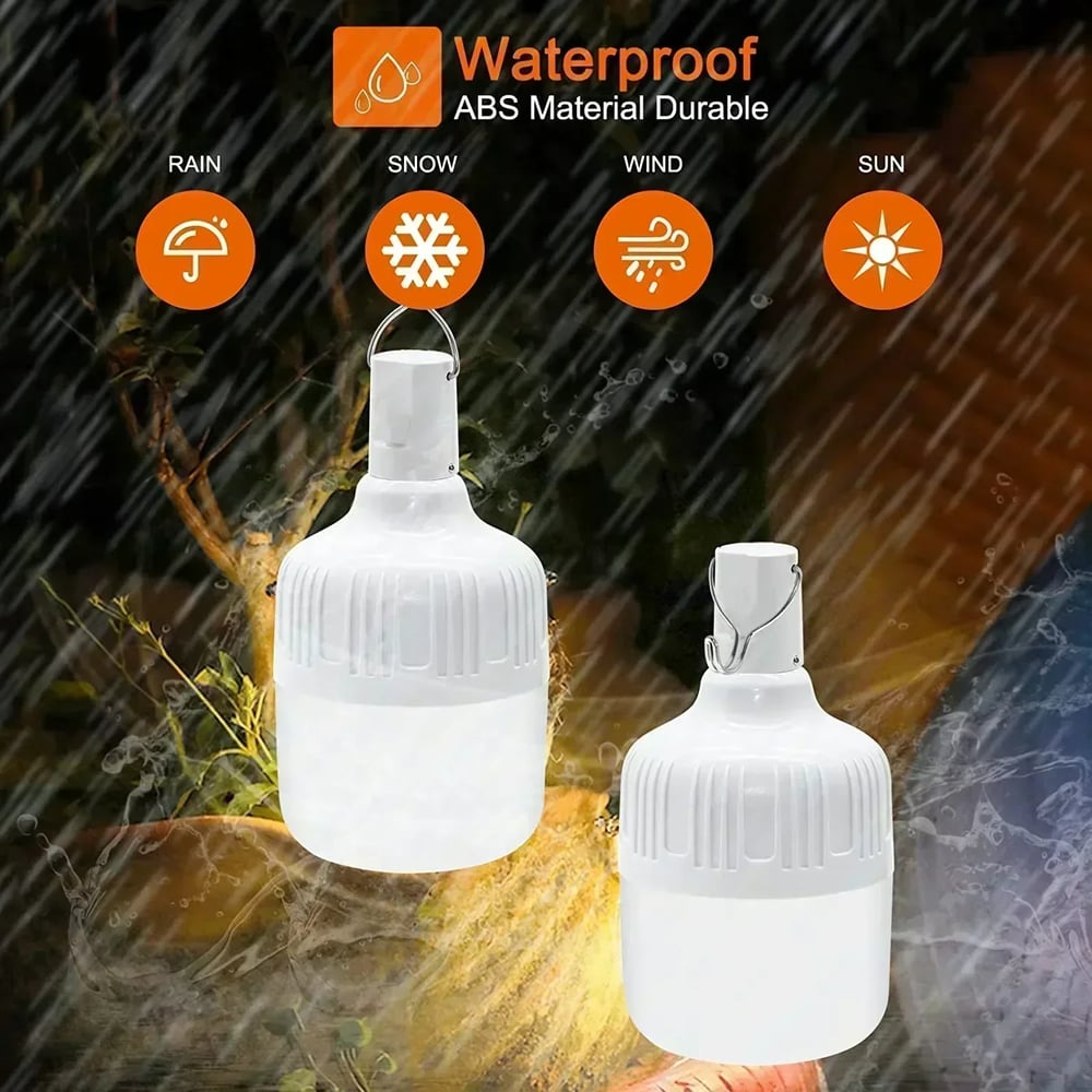 60W Emergency Light - USB Rechargeable LED Lantern for Outdoor Camping, Hiking, and Sports