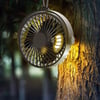 Portable Camping Electric Fan with Remote Control - USB Mini Fan with LED Light, Tripod, and Desktop