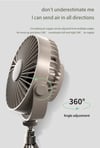 Portable Camping Electric Fan with Remote Control - USB Mini Fan with LED Light, Tripod, and Desktop