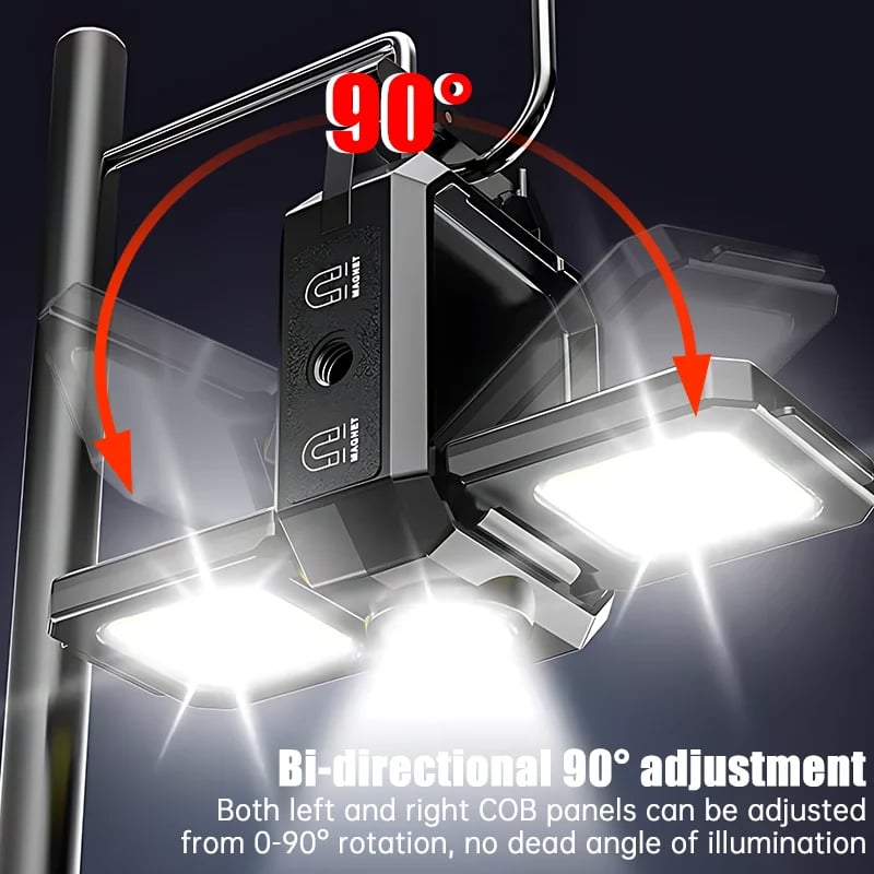 Portable Work Light - Double-Sided Waterproof LED Flashlight for Camping, Fishing, and Hiking