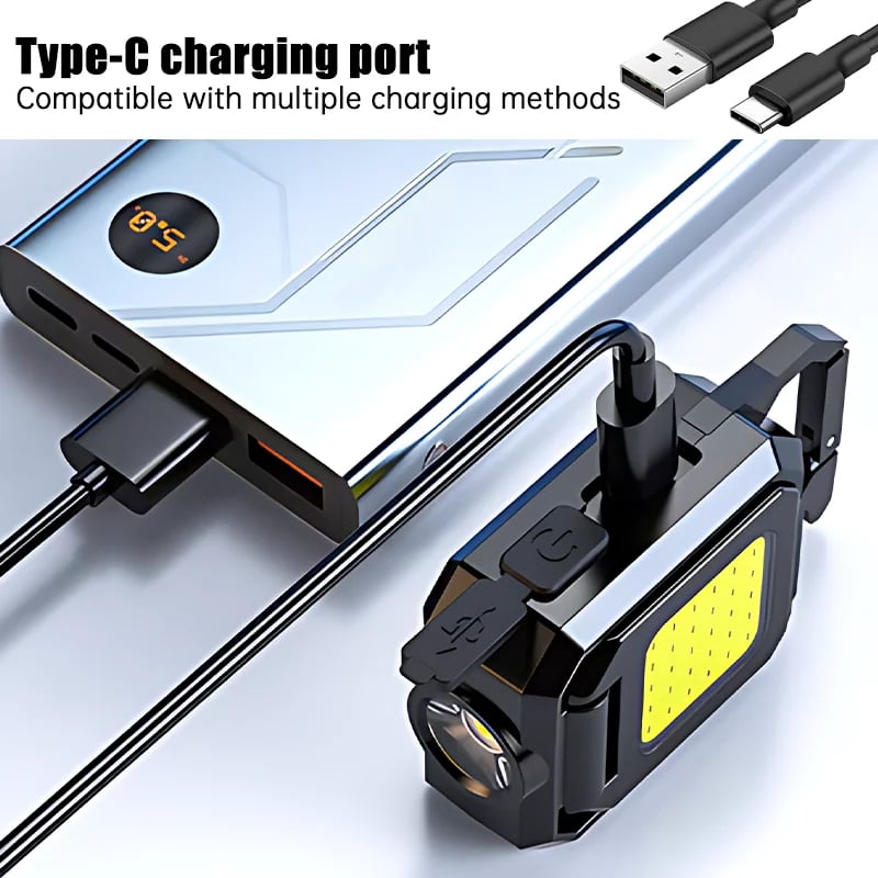 Portable Work Light - Double-Sided Waterproof LED Flashlight for Camping, Fishing, and Hiking