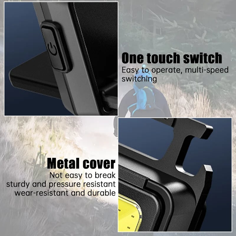 Portable Work Light - Double-Sided Waterproof LED Flashlight for Camping, Fishing, and Hiking