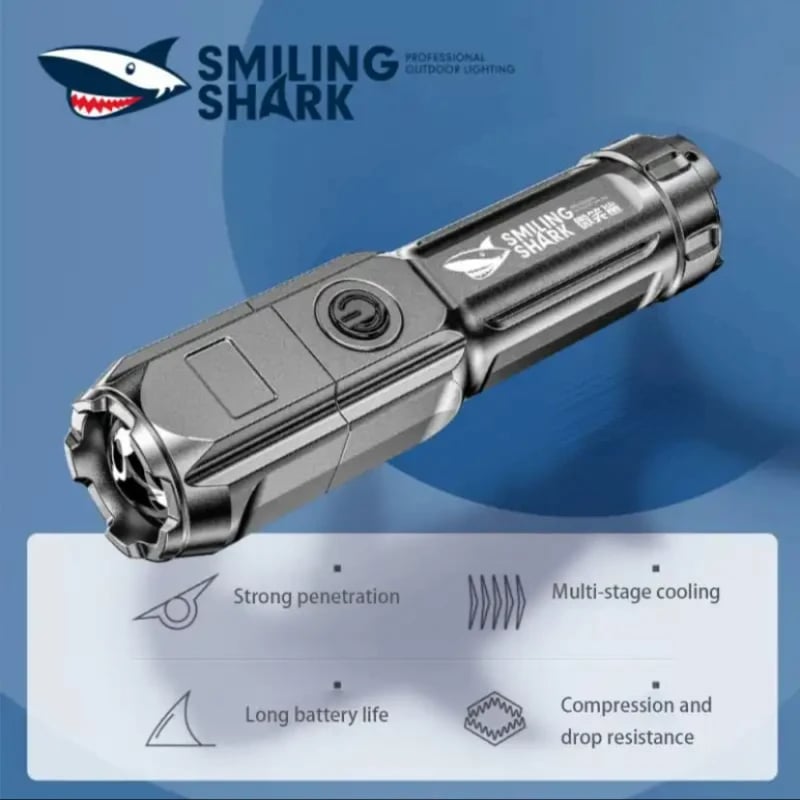 Powerful LED Flashlight - 100000 Lumen Tactical, USB Rechargeable, Waterproof with Zoom for Fishing 