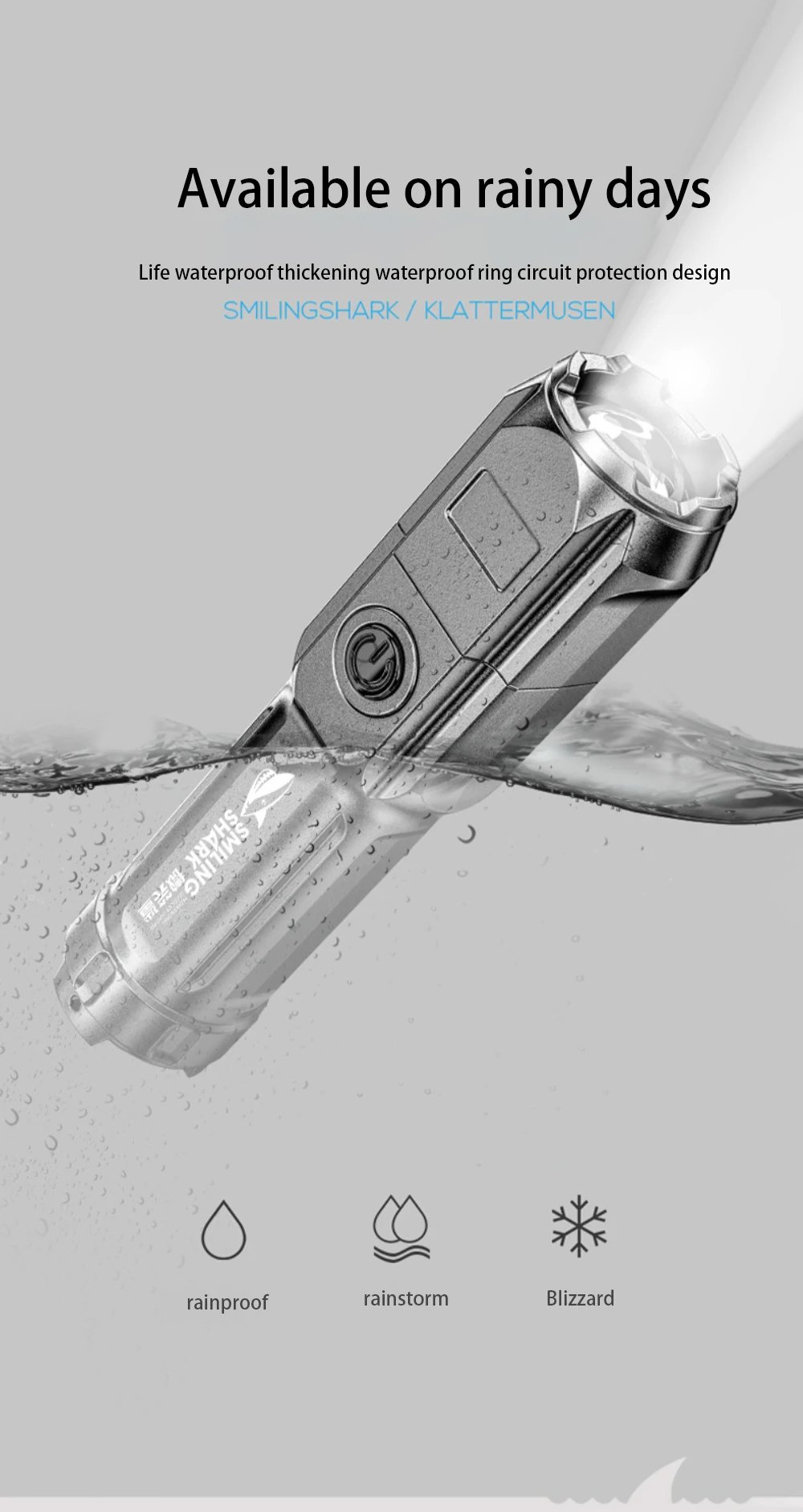 Powerful LED Flashlight - 100000 Lumen Tactical, USB Rechargeable, Waterproof with Zoom for Fishing 