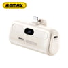 Remax Mini Power Bank 5000mAh - Built-in Cable, Portable Charger for iPhone, Emergency Power Bank