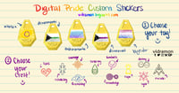 Image 1 of ♡ Digital Pride Custom Stickers ♡ (listing 2)