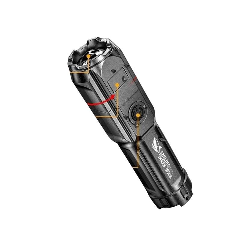 Powerful LED Flashlight - 100000 Lumen Tactical, USB Rechargeable, Waterproof with Zoom for Fishing 