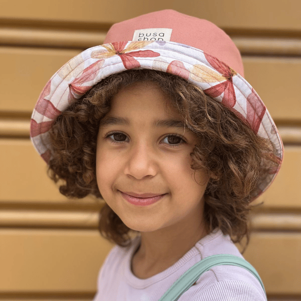 Image of Gorro reversible "FLORAL ROSA"