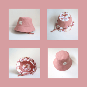 Image of Gorro reversible "FLORAL ROSA"