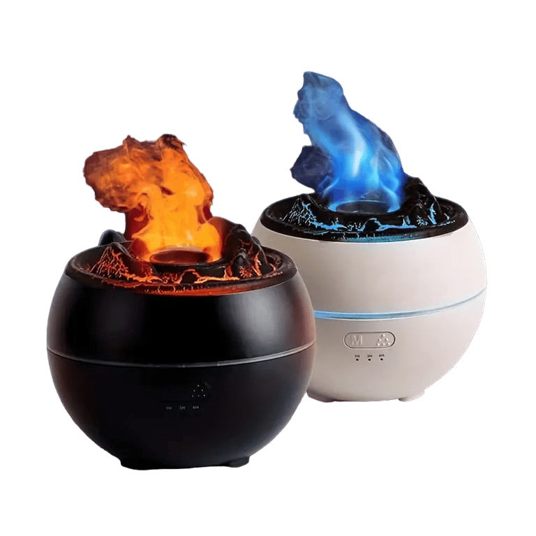 Volcano Cool Mist Humidifier | 12.17oz, 7 Colors, USB, Fire Flame Design