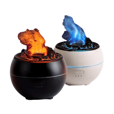 Volcano Cool Mist Humidifier | 12.17oz, 7 Colors, USB, Fire Flame Design
