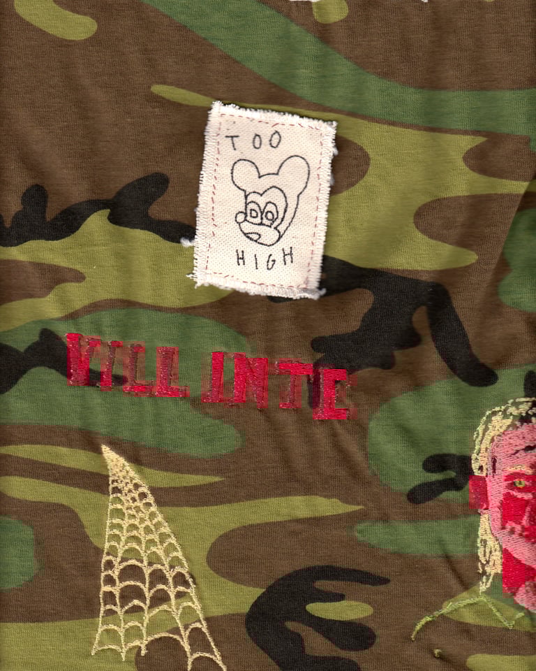 CAN'T WANT NOT Multi Embroidery Camo T-Shirt Image 3