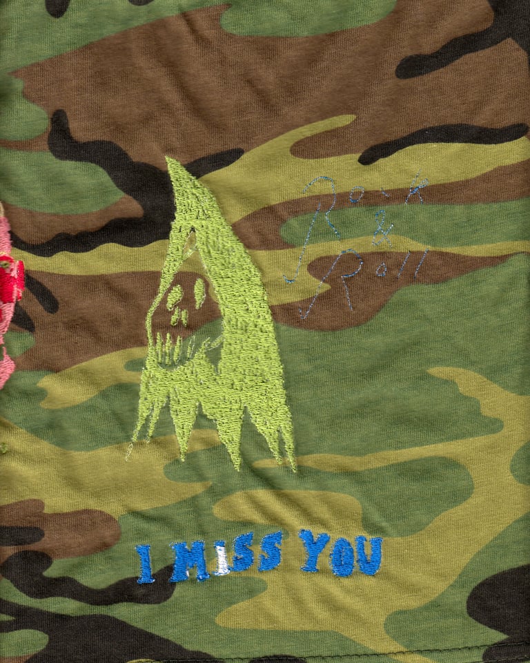 CAN'T WANT NOT Multi Embroidery Camo T-Shirt Image 4