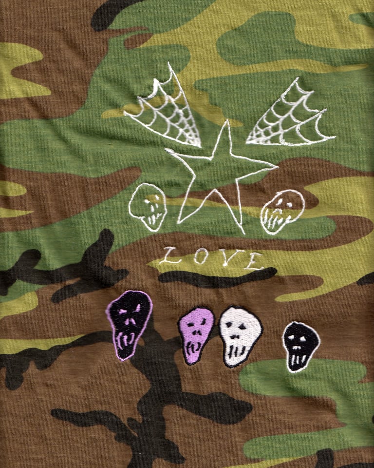 CAN'T WANT NOT Multi Embroidery Camo T-Shirt Image 5