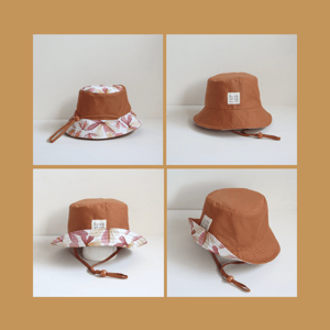 Image of Gorro reversible "FLORAL RUST"