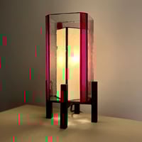 Image 1 of Vertical Red Table Lantern