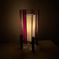 Image 3 of Vertical Red Table Lantern