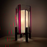 Image 2 of Vertical Red Table Lantern