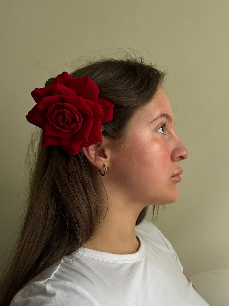 Image of red rose clip