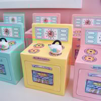 Image 3 of Paper mache mixed media toy stove sculpture/wall art (Yellow)