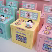 Image 7 of Paper mache mixed media toy stove sculpture/wall art (Yellow)