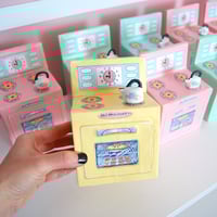 Image 2 of Paper mache mixed media toy stove sculpture/wall art (Yellow)