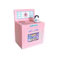 Image 5 of Paper mache mixed media toy stove sculpture/wall art (Pink)