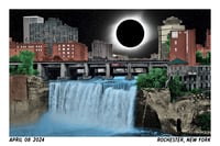 Image 1 of Eclipse Over High Falls Postcard