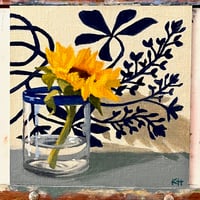 Sunflower and Bluebonnets