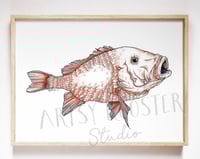 Image 2 of A Gasping Goldfish, Fine Art Giclée Print