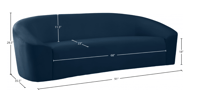 Image 5 of Riley Velvet Sofa (7 colors)