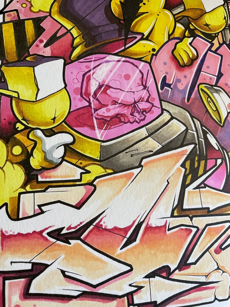 Image of Heavyweight  art print - 'Pinky Peach Mash Up'