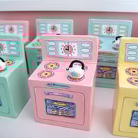 Image 1 of Paper mache mixed media toy stove sculpture/wall art (Pink)