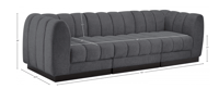 Image 5 of Quinn Modular Chenille Fabric Sofa With Arms