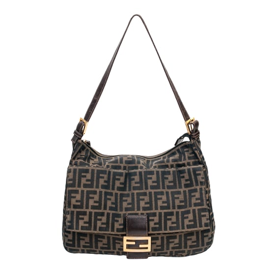 Image of Fendi Zucca Mama Baguette Shoulder Bag 