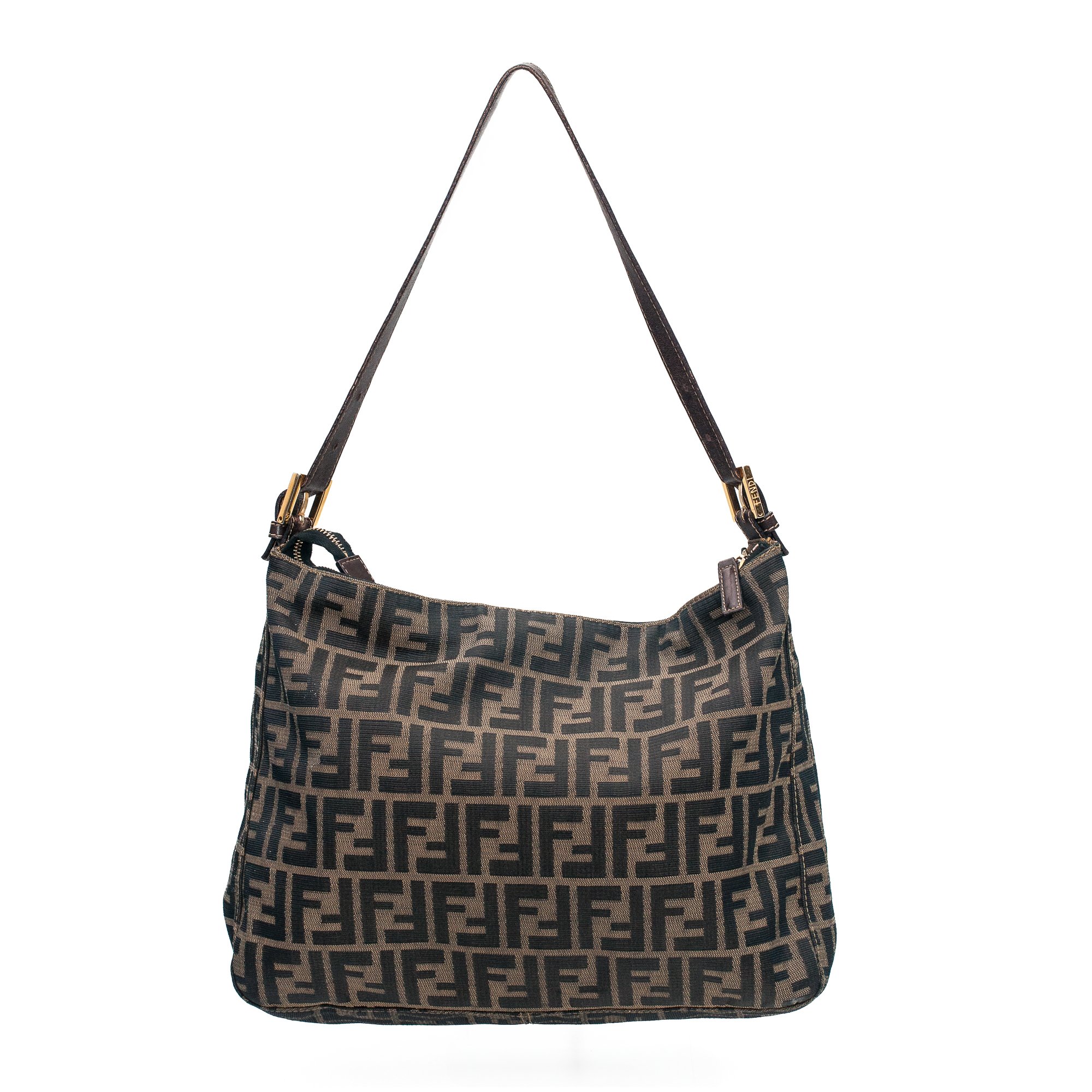 Image of Fendi Zucca Mama Baguette Shoulder Bag 