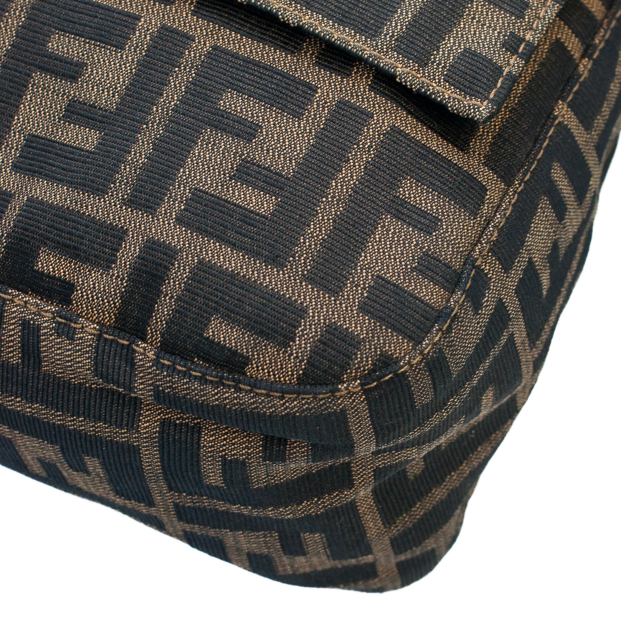 Image of Fendi Zucca Mama Baguette Shoulder Bag 