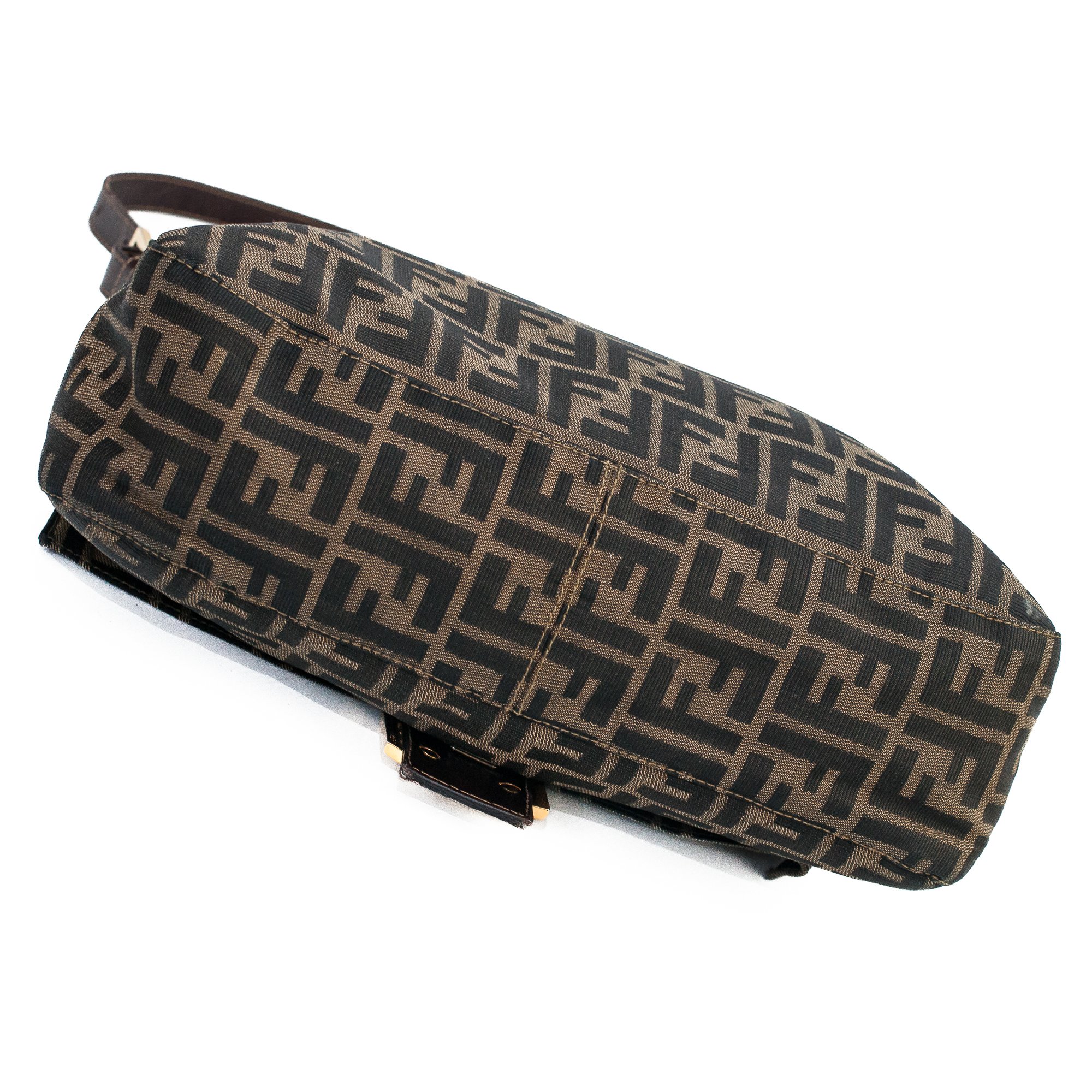 Image of Fendi Zucca Mama Baguette Shoulder Bag 
