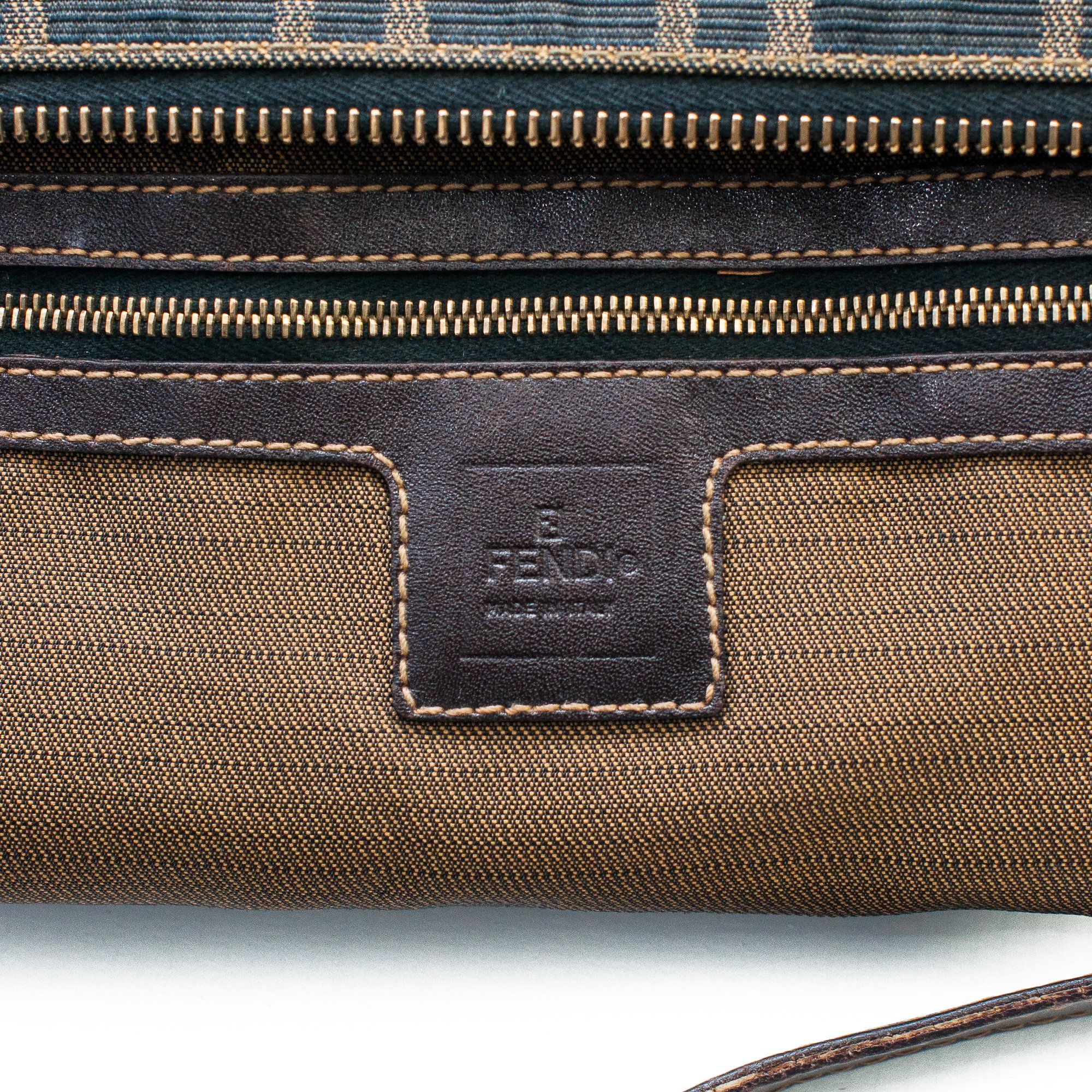 Image of Fendi Zucca Mama Baguette Shoulder Bag 