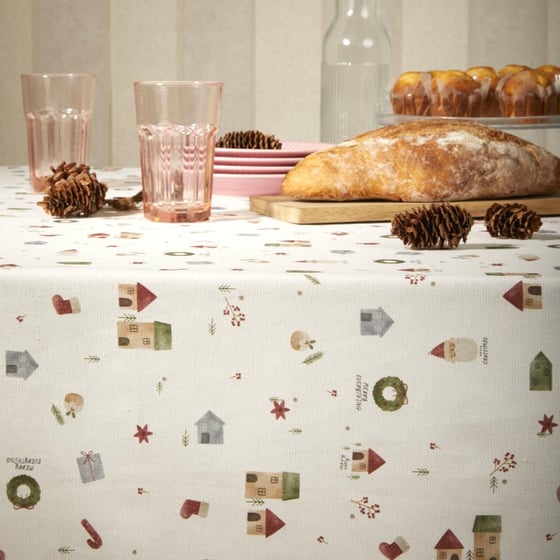 Image of Nappe Merry Christmas fond blanc