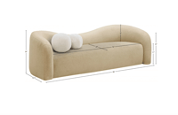 Image 4 of Teddy Faux Shearling Fabric Sofa (4 colors)