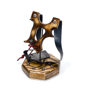 Image of Wooden Slingshot,Handmade Catapult, Pyroysis Method, Burned Shou Sugi Ban Technique, Wood Sling Slot